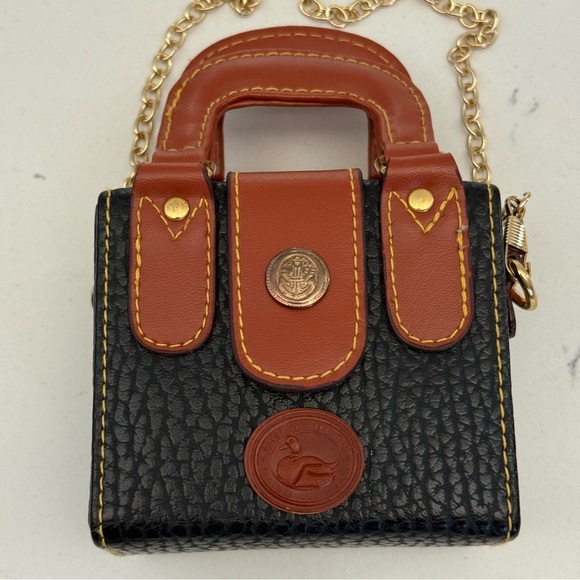 VTG 90’s Faux Leather Mini Satchel Bag - Picture 1 of 9